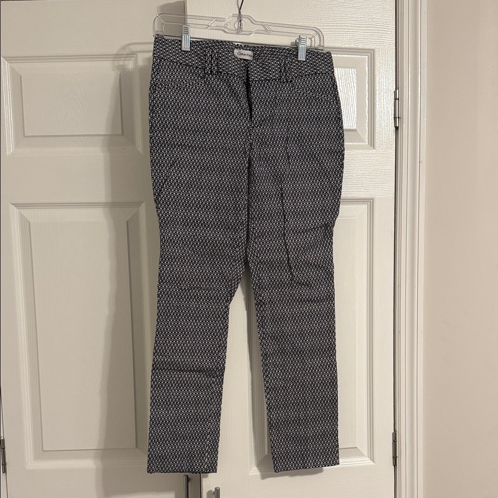 Calvin Klein Black and White Cropped Pants